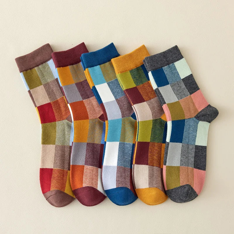 Patchwork-Socken-Set für Unisex mit Bunten Farbkombinationen 1