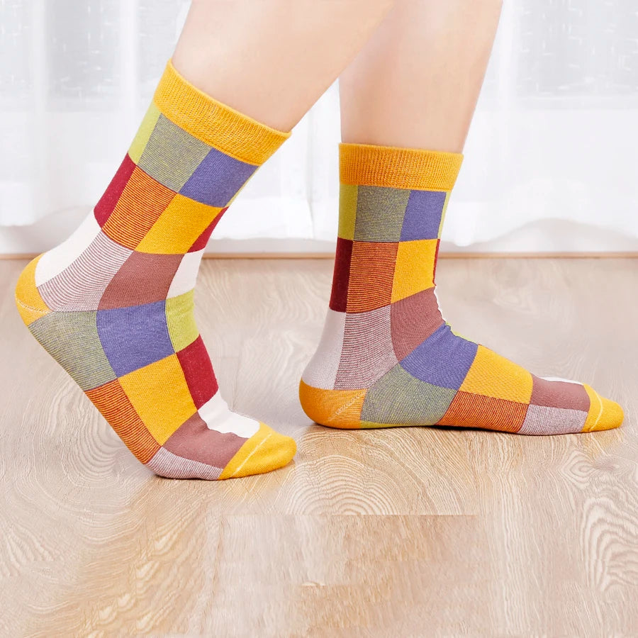 Patchwork-Socken-Set für Unisex mit Bunten Farbkombinationen 2
