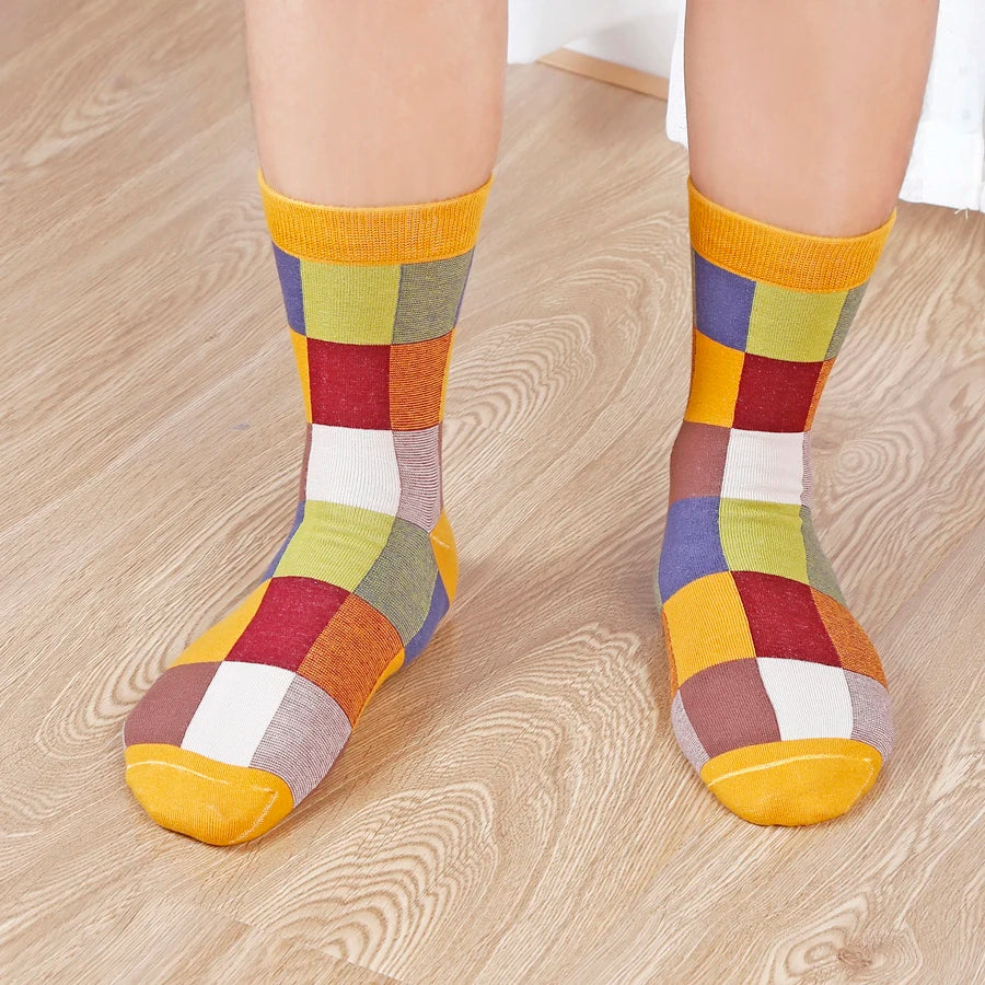 Patchwork-Socken-Set für Unisex mit Bunten Farbkombinationen 3