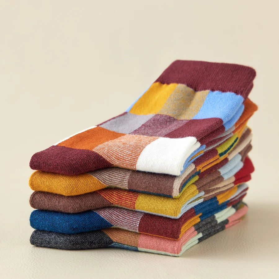 Patchwork-Socken-Set für Unisex mit Bunten Farbkombinationen 4