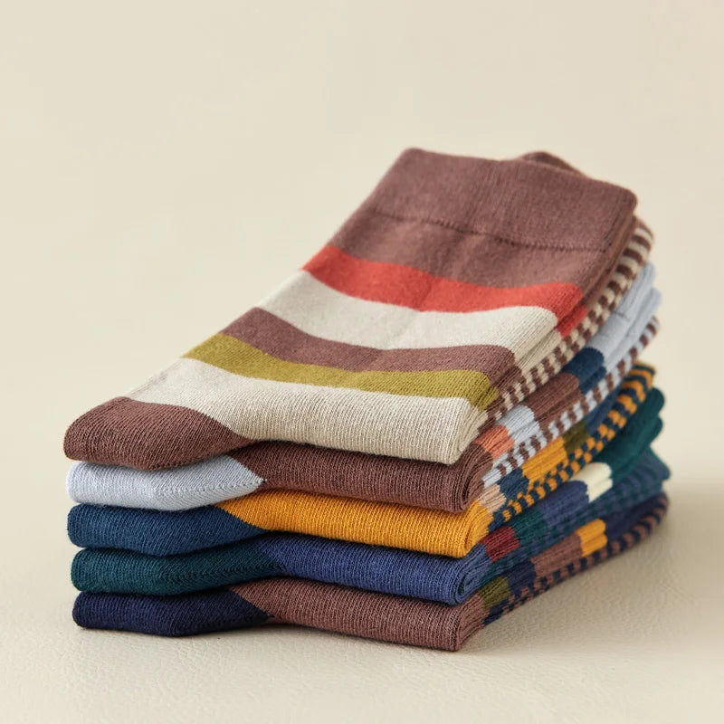 Patchwork-Socken-Set für Unisex mit Bunten Farbkombinationen 7