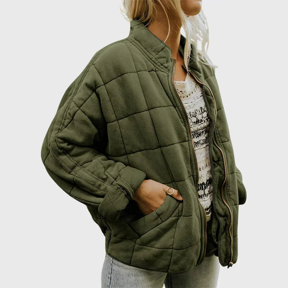 Jackett Damen Gesteppt Regular Fit Freizeit