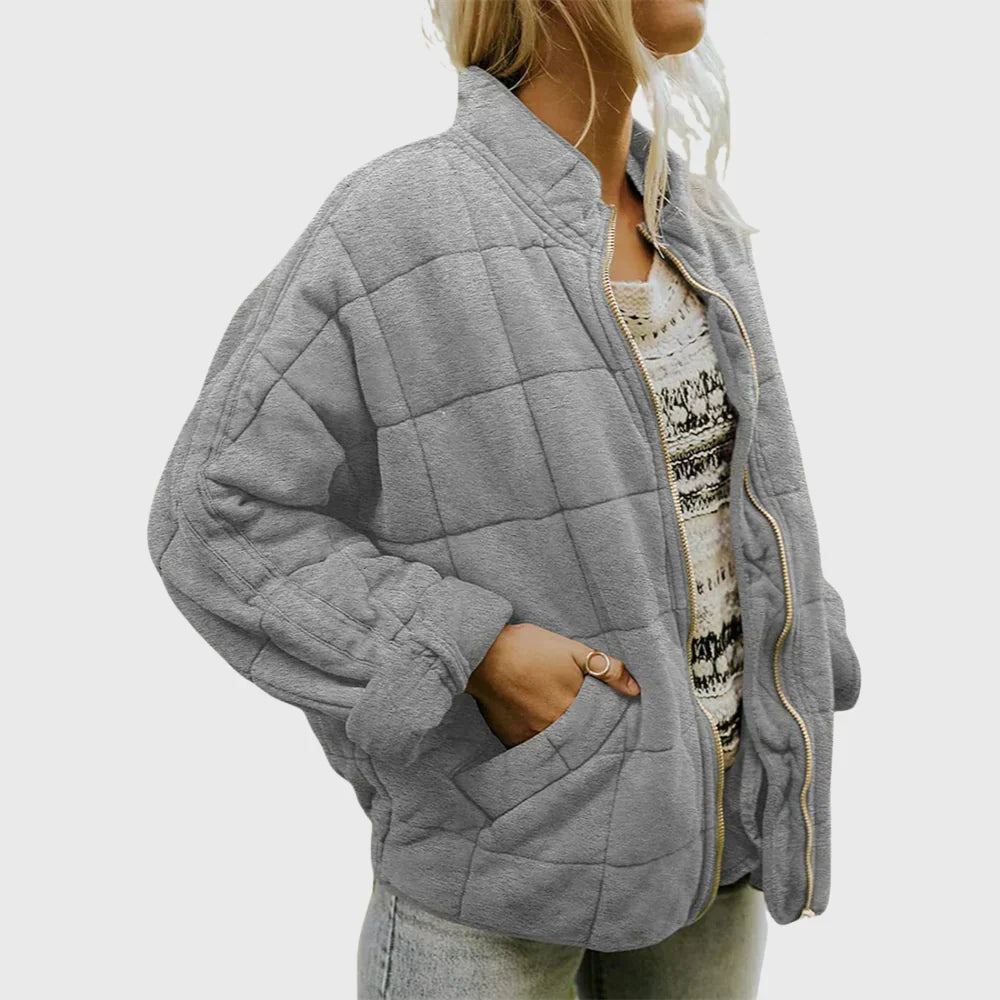 Jackett Damen Gesteppt Regular Fit Freizeit