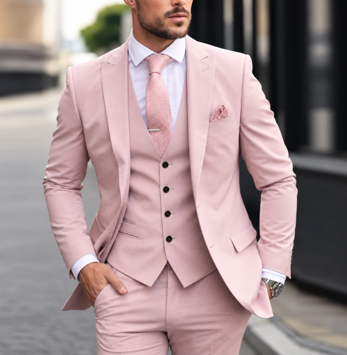 Dreiteiliger Anzug Herren Slim Fit Business