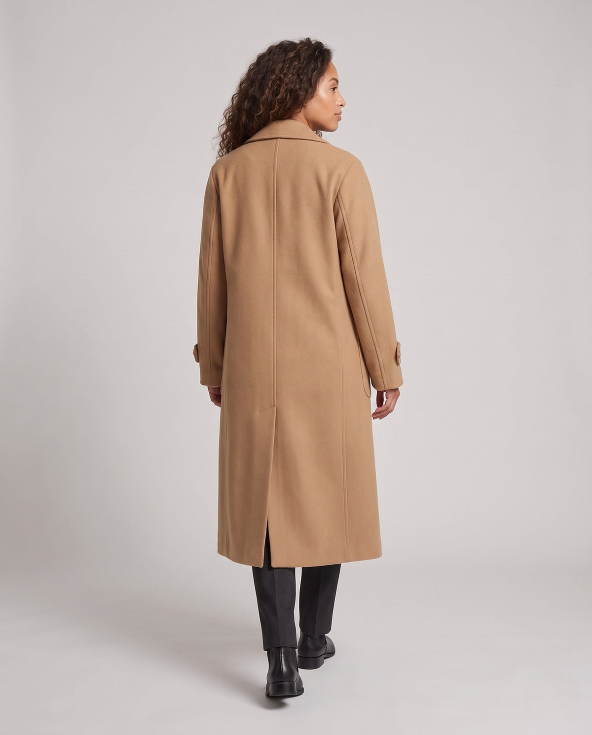 Damen Mantel mit A-Linie, Reverskragen und aufgesetzten Taschen