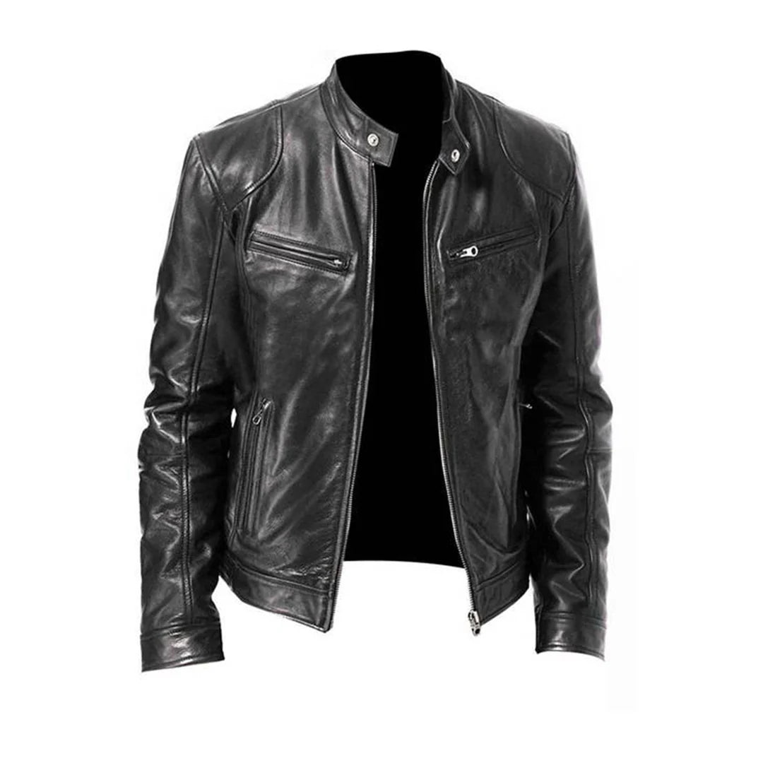 Rafael | Klassische Herrenjacke aus Leder mit zeitlosem Design | Vielseitige Ergänzung für jeden Anlass 0