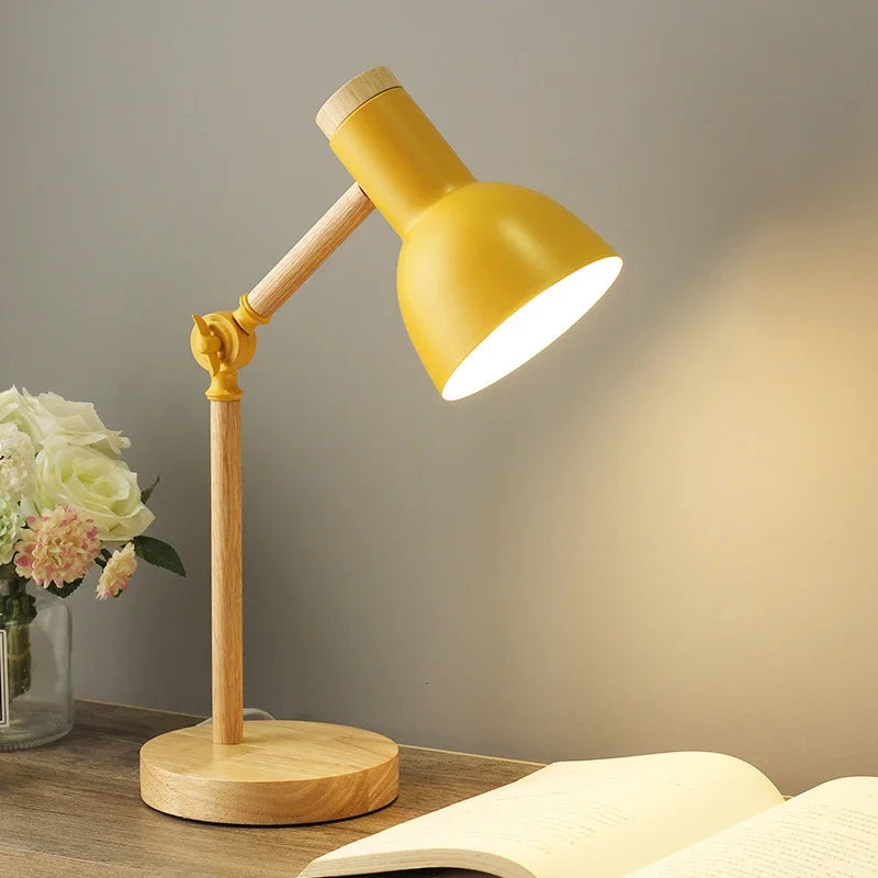 Holztischlampe Skandinavisch Wohnzimmer Verstellbar