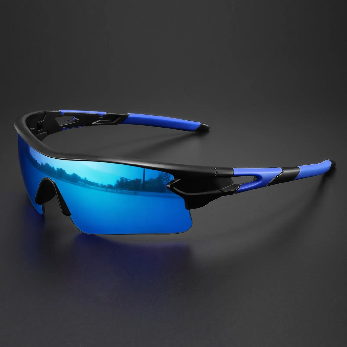 Herren Sport-Sonnenbrille I Velo Brille Wraparound Verspiegelt Outdoor