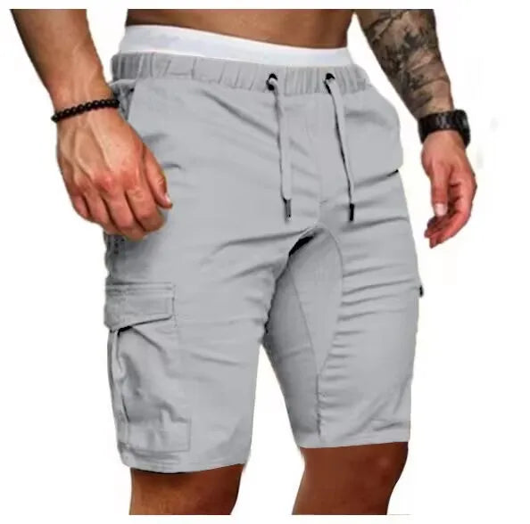 Herren Cargo-Shorts Relaxed Fit Freizeit mit Kordelzug und Taschen