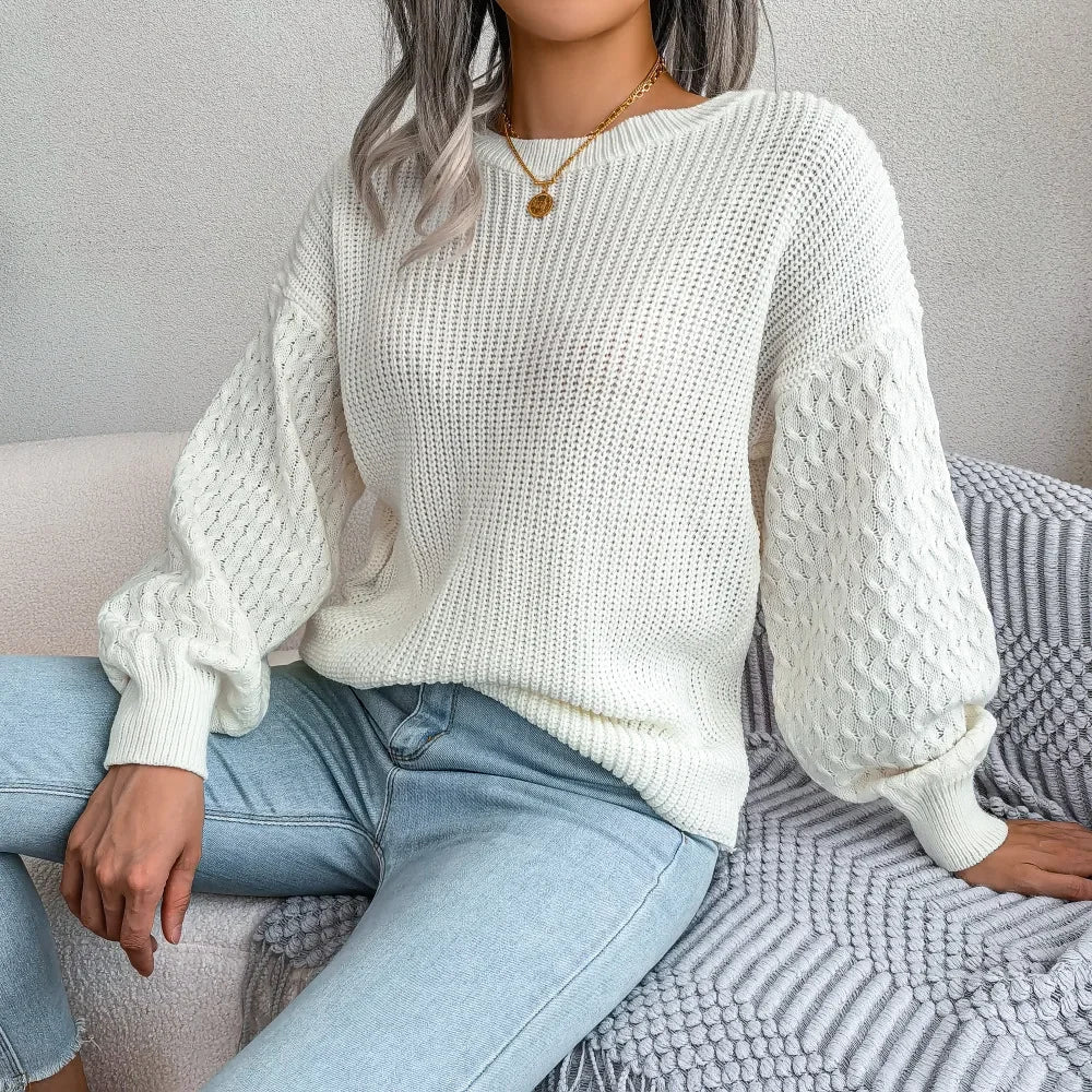 Pullover Damen Relaxed Fit Casual langärmelig
