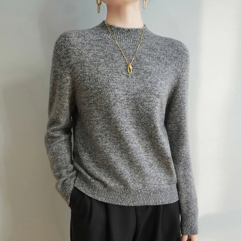 Stehkragenpullover Damen Leicht Weich Winter