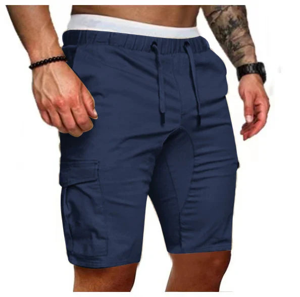 Herren Cargo-Shorts Relaxed Fit Freizeit mit Kordelzug und Taschen