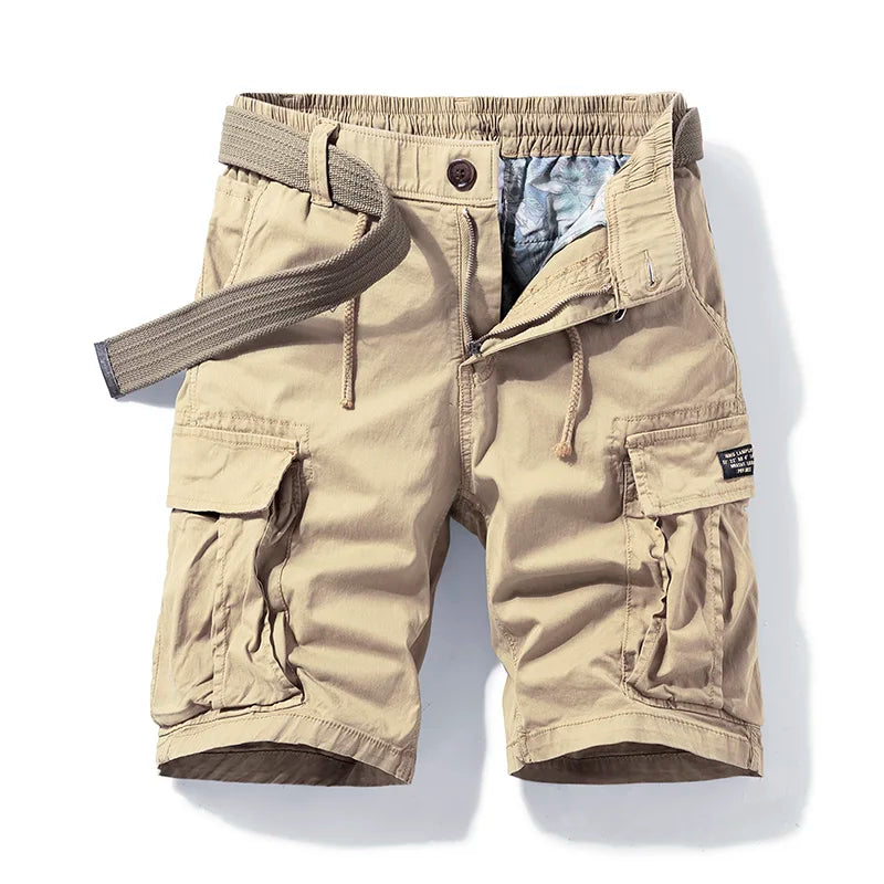 Cargo Shorts Herren Mit Gürtel Geflochtene Kordel Freizeit Sommer