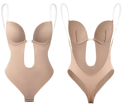 Body Damen Rückenfrei Elegant Slim Fit