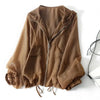 Hoodie Damen Leicht Atmungsaktiv Sommer Casual