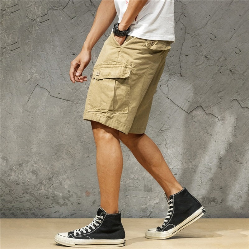 Cargo-Shorts Herren Relaxed Fit Freizeit Sommer