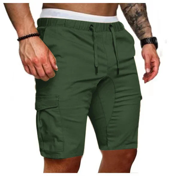 Herren Cargo-Shorts Relaxed Fit Freizeit mit Kordelzug und Taschen
