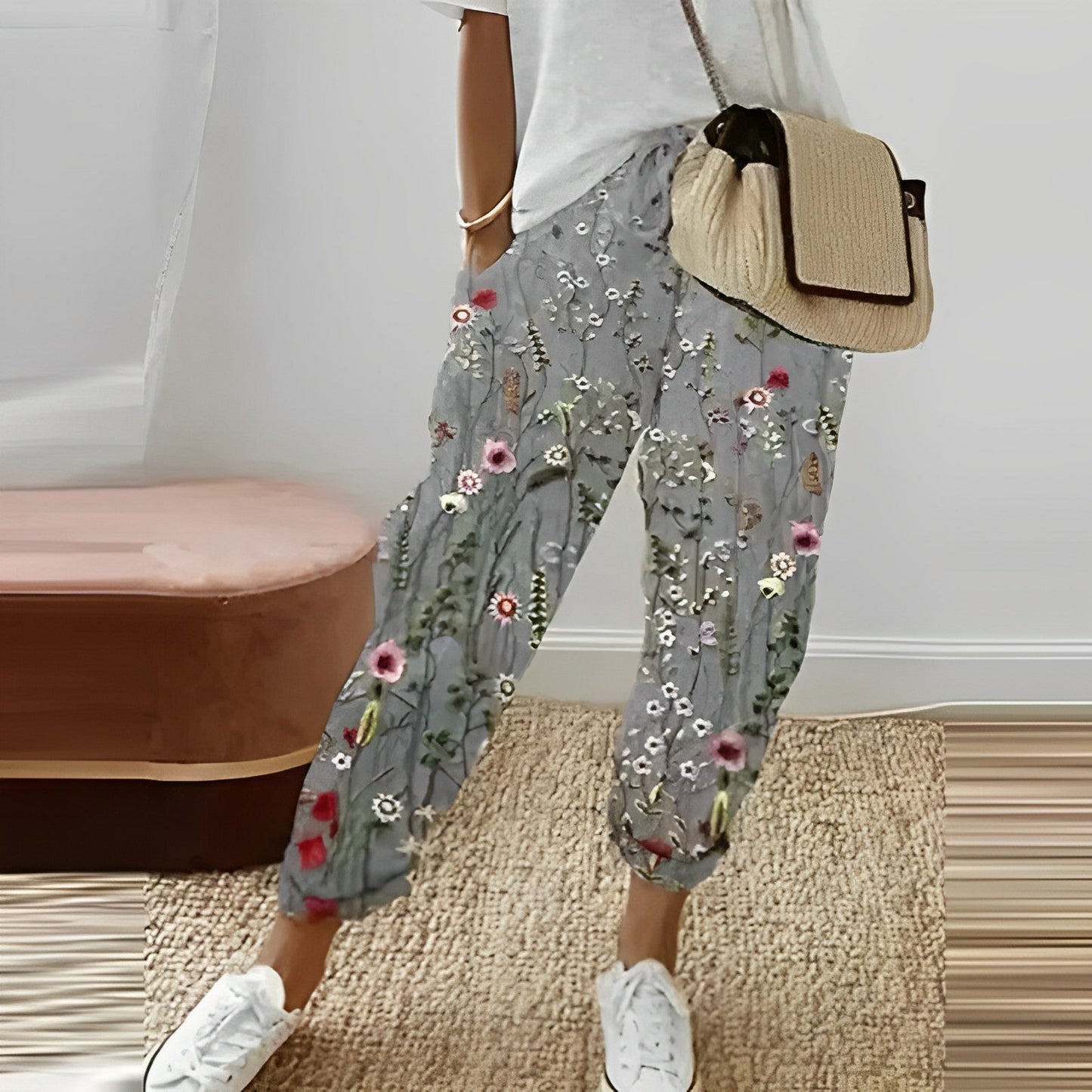 Freizeithose Damen Regular Fit Sommer Alltag