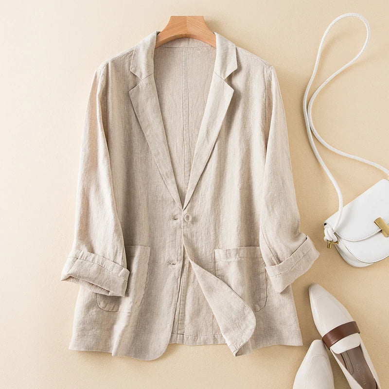 Blazer Damen Leicht Sommer Casual Regular Fit