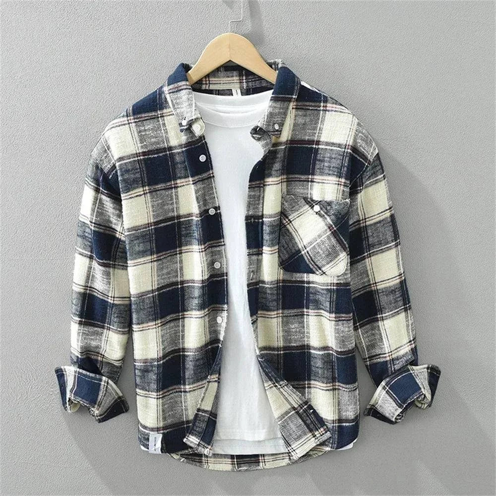Hemd Herren Oversize Casual Übergangszeit kariert
