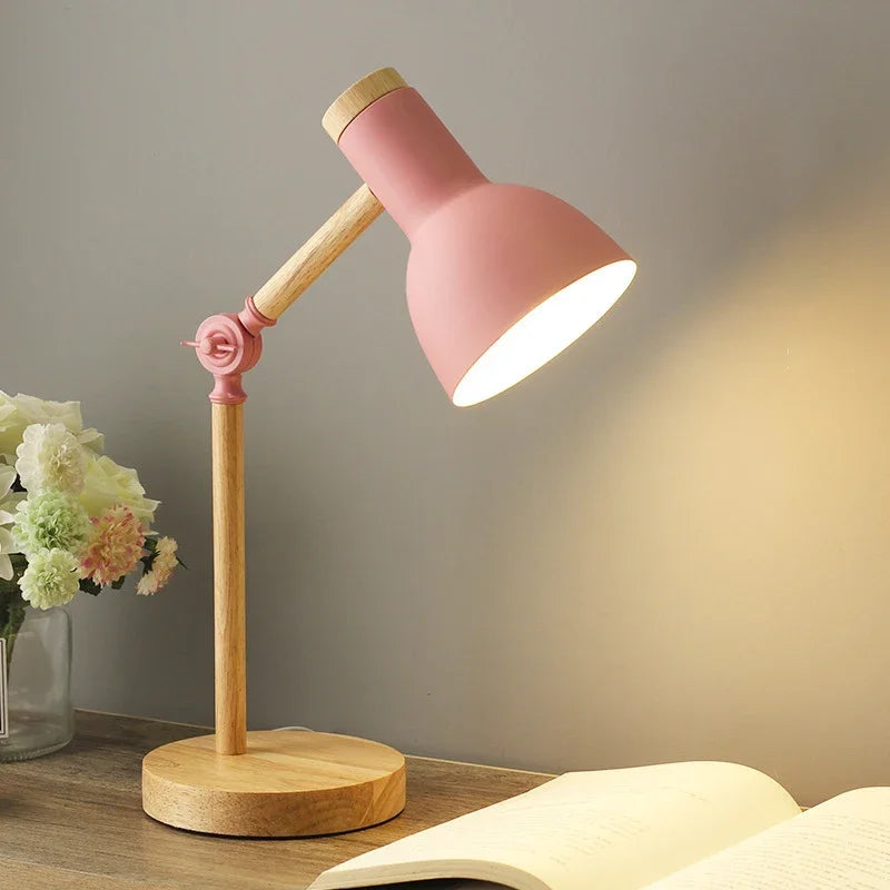 Holztischlampe Skandinavisch Wohnzimmer Verstellbar