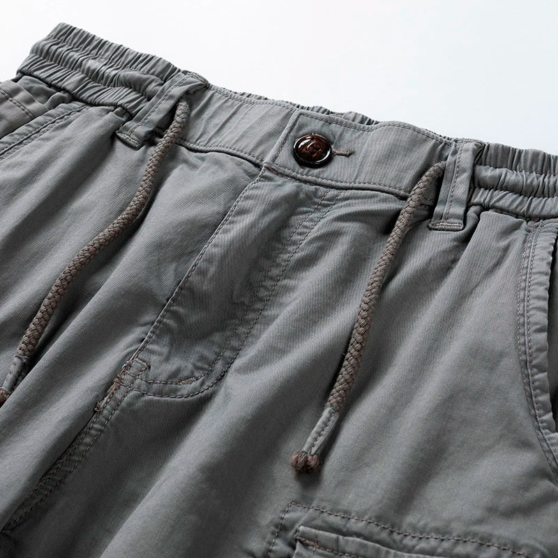 Cargo Shorts Herren Mit Gürtel Geflochtene Kordel Freizeit Sommer
