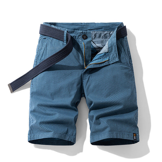 Gürtelshorts Herren Regular Fit Sommer Freizeit Karo