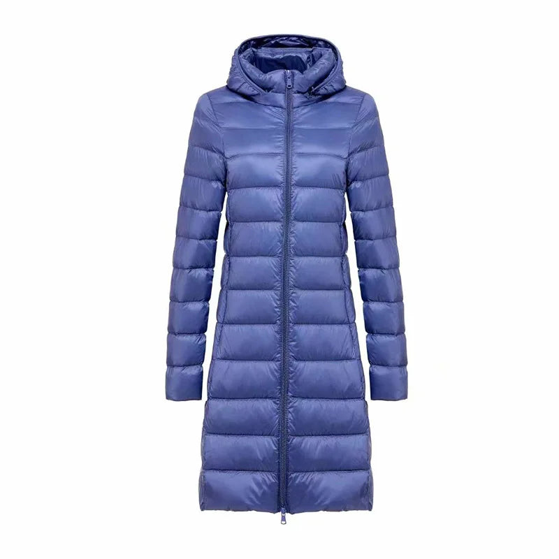Lange Jacke Damen Ultraleicht Winter Casual Slim Fit
