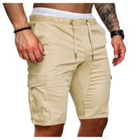 Shorts cargo décontractés pour hommes avec cordon de serrage et poches