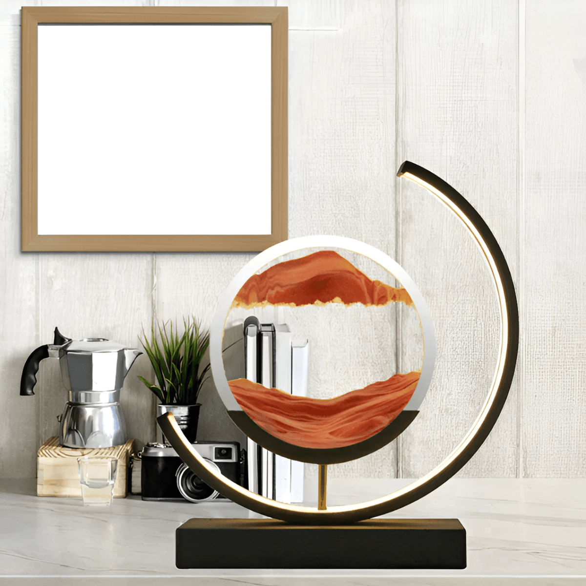 Nachtischlampe - Sandlampe mit beruhigender Bewegung & Stimmungslicht