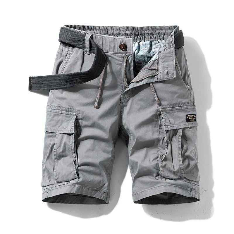Cargo Shorts Herren Mit Gürtel Geflochtene Kordel Freizeit Sommer