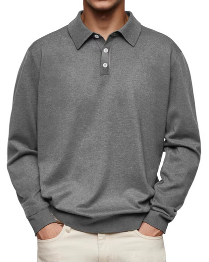 Aiden | Langarm Polo-Shirt