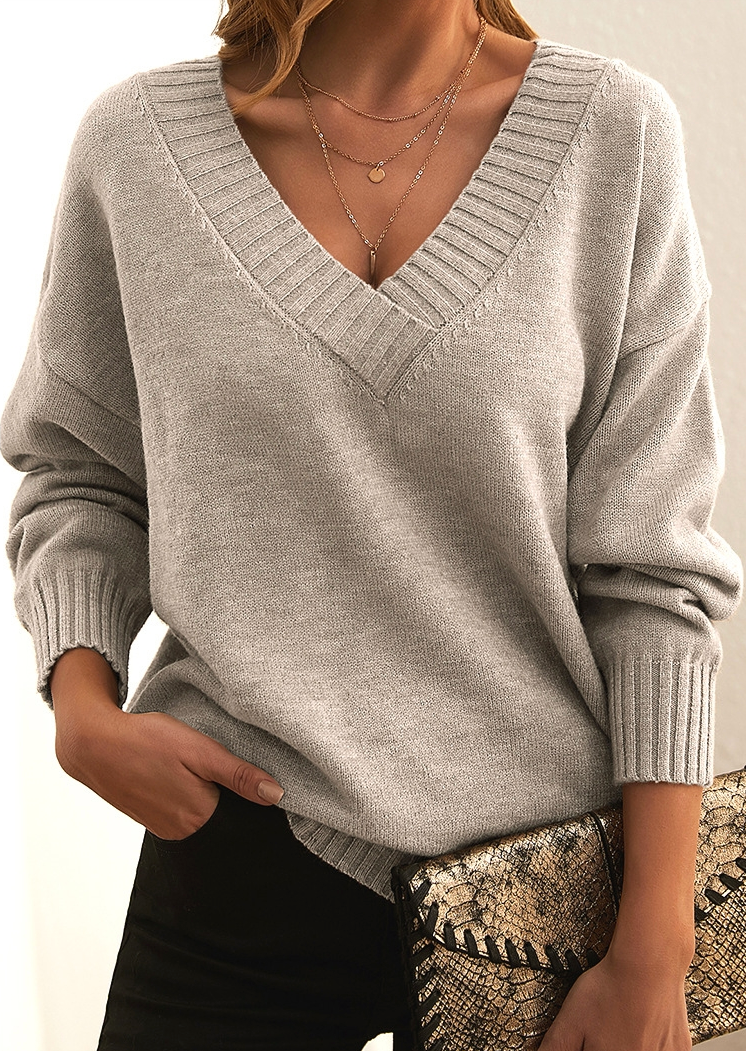 Aeliana | Elegant Women's V-Neck Sweater