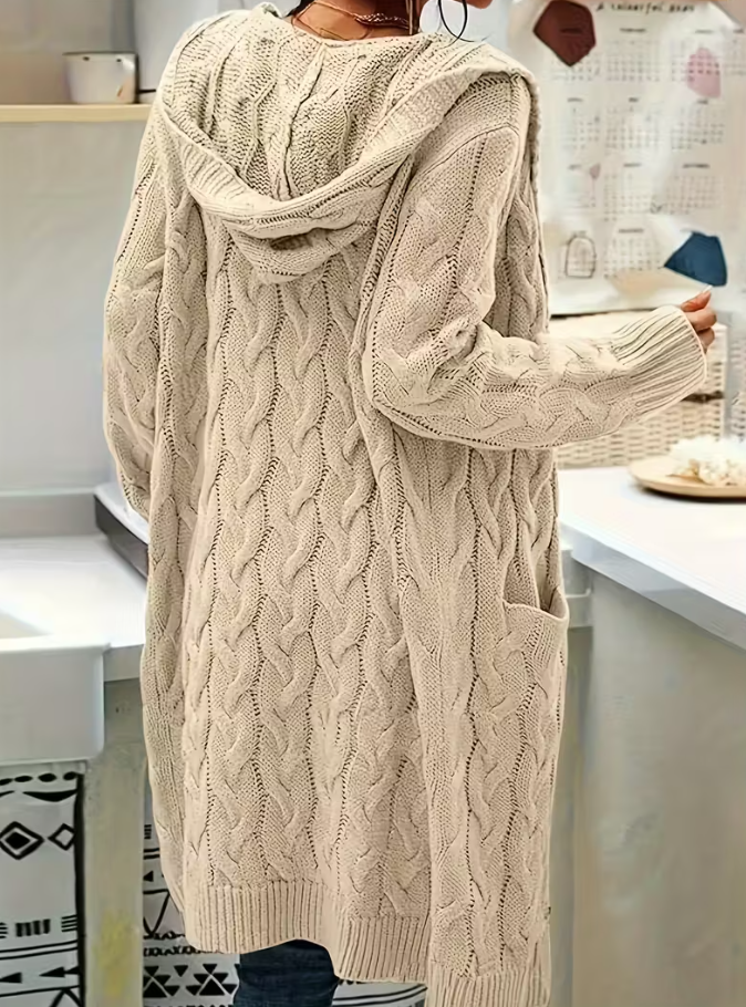 Damen Kapuzencardigan mit Taschen
