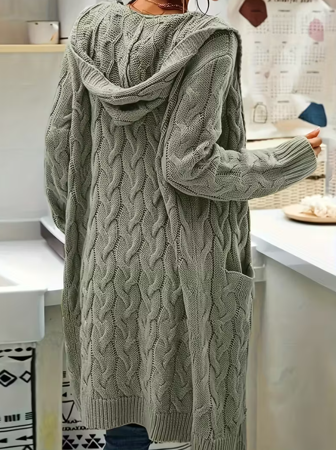 Damen Kapuzencardigan mit Taschen