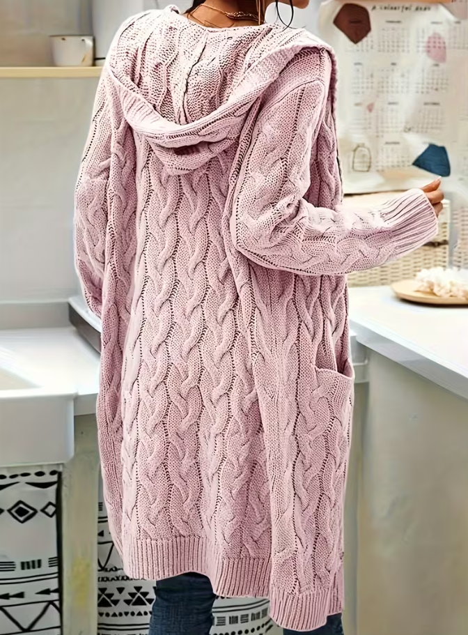 Damen Kapuzencardigan mit Taschen