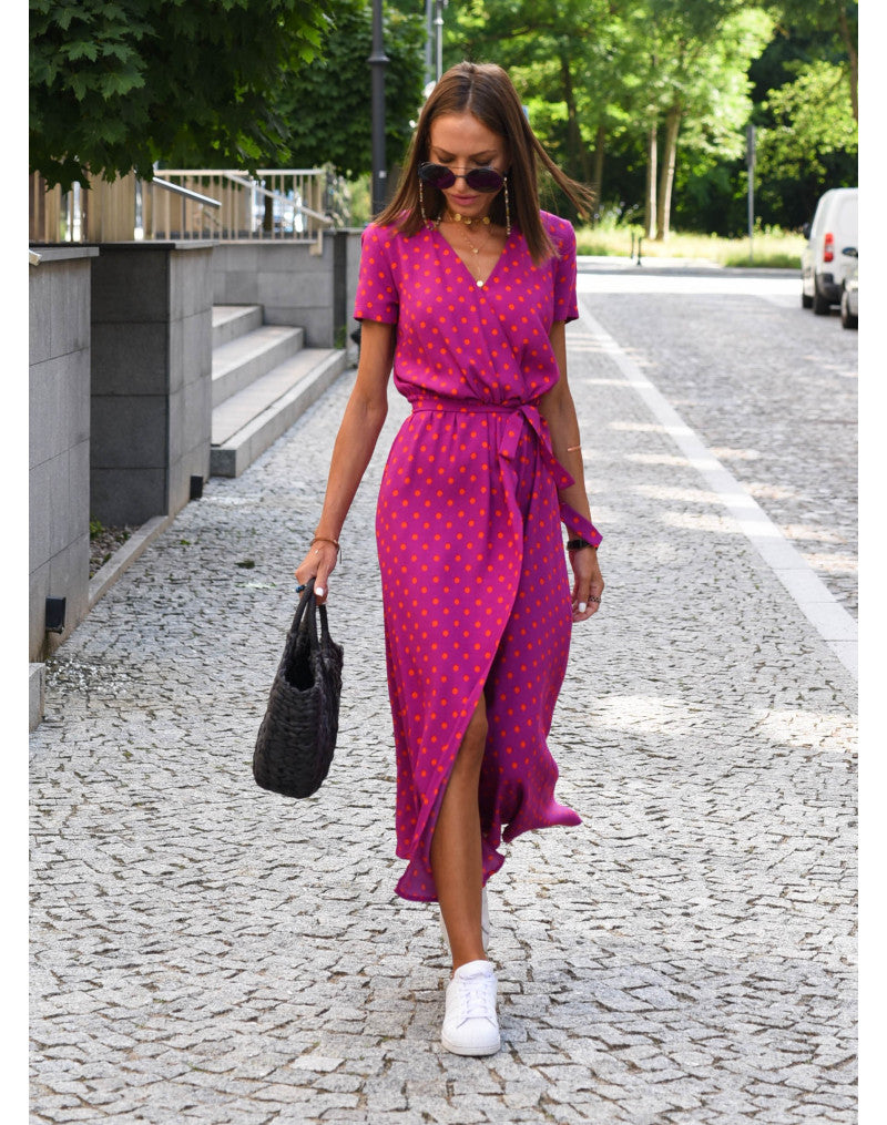 Maxikleid Damen Regular Fit Sommer Casual mit Blumenprint