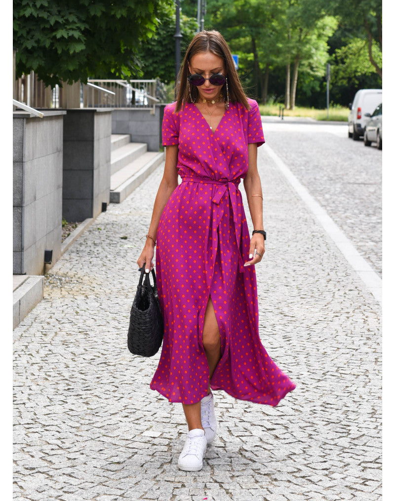 Maxikleid Damen Regular Fit Sommer Casual mit Blumenprint