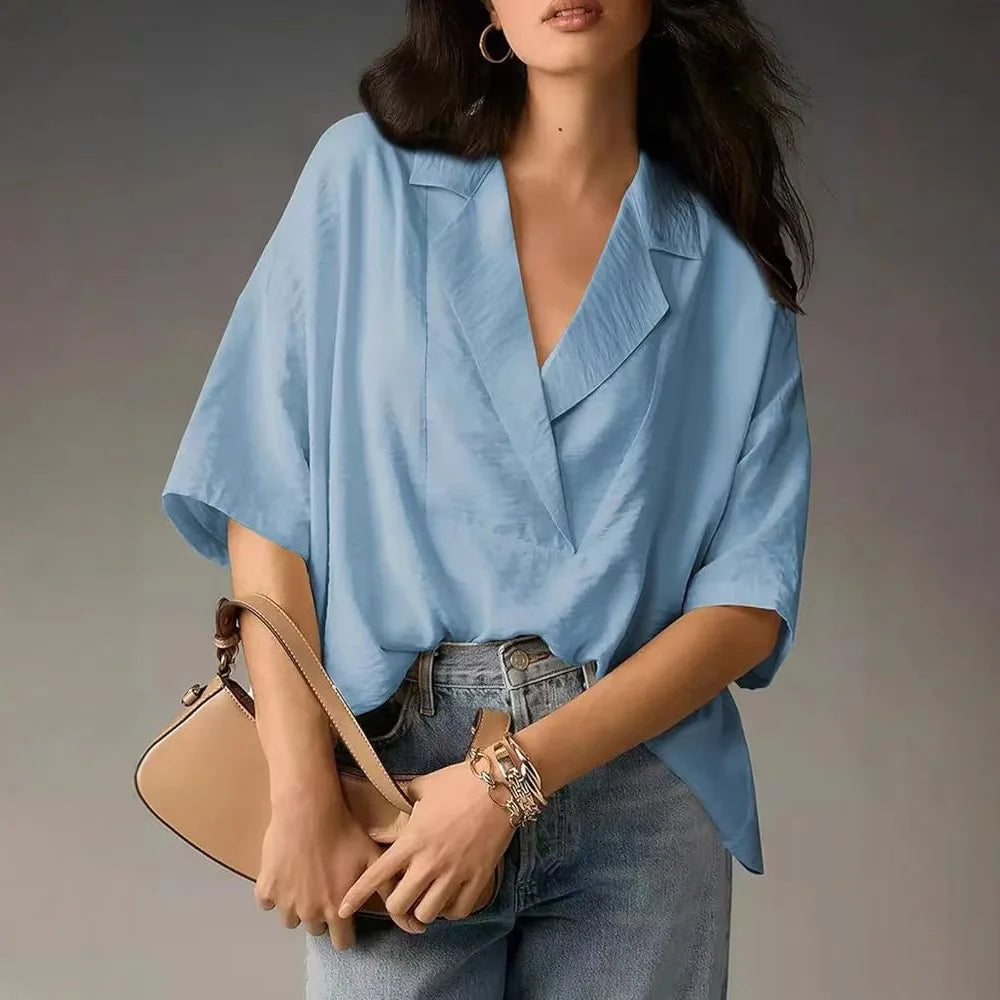 Bluse Damen Oversize Casual Leicht und Luftig