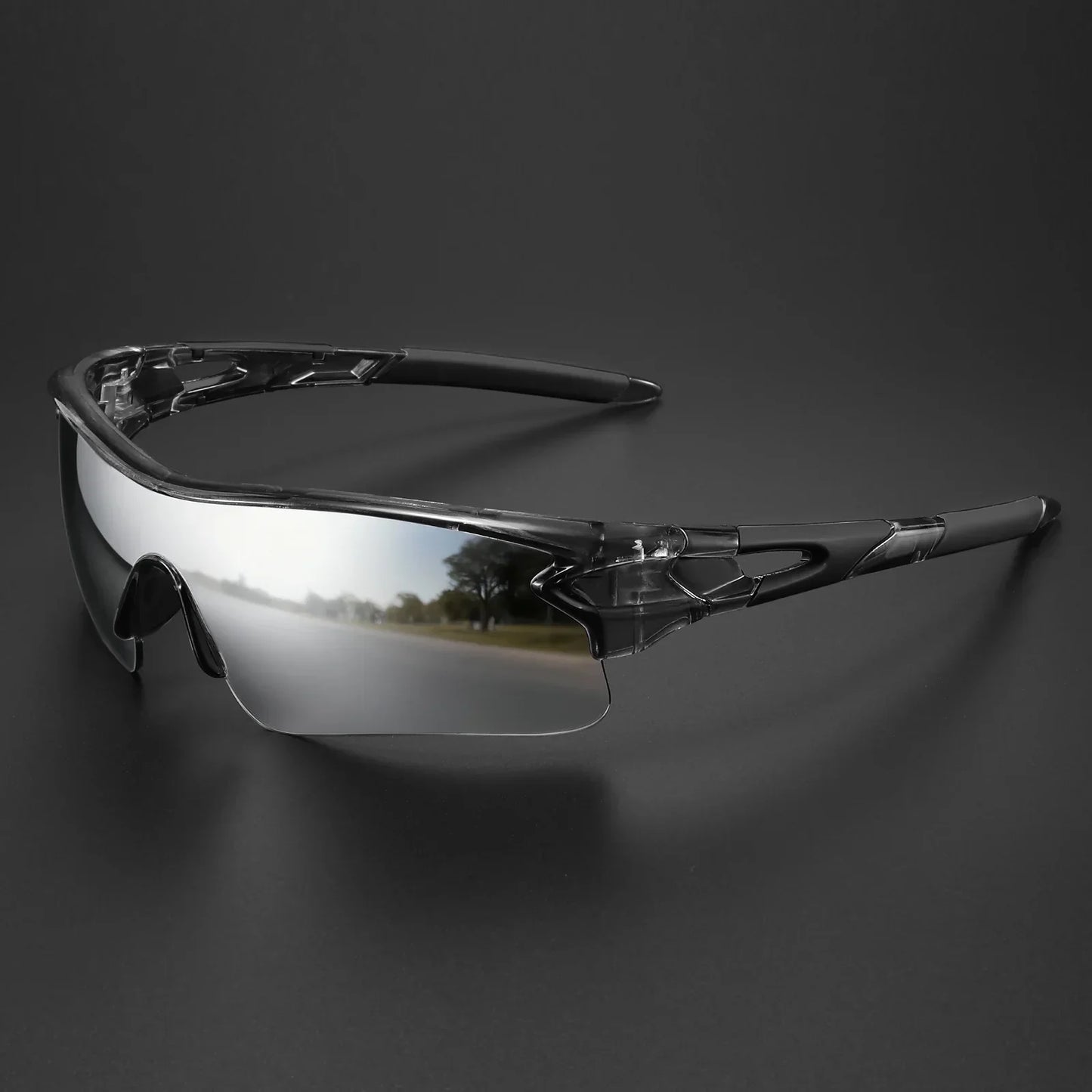 Herren Sport-Sonnenbrille I Velo Brille Wraparound Verspiegelt Outdoor