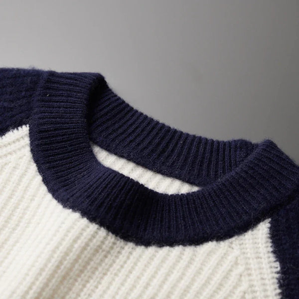 Pullover Herren Rippstrick Raglanärmel Freizeit & Übergangszeit