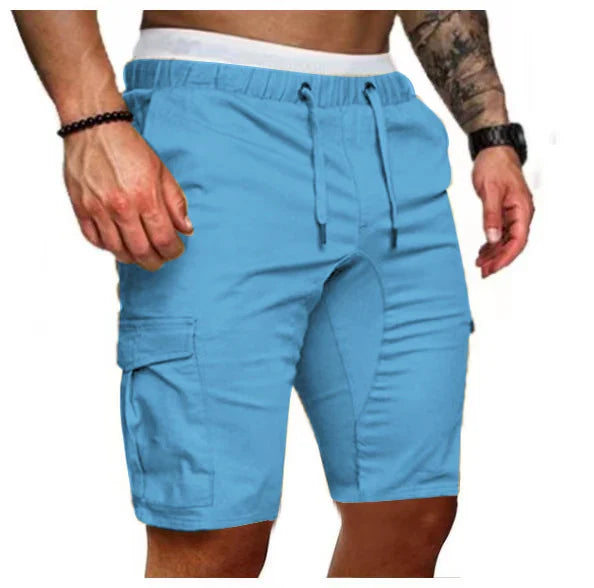 Herren Cargo-Shorts Relaxed Fit Freizeit mit Kordelzug und Taschen