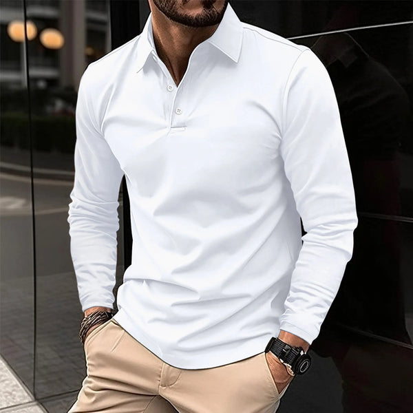 Herren Langarm-Poloshirt im Slim Fit | Vielseitiges Oberteil für Herren