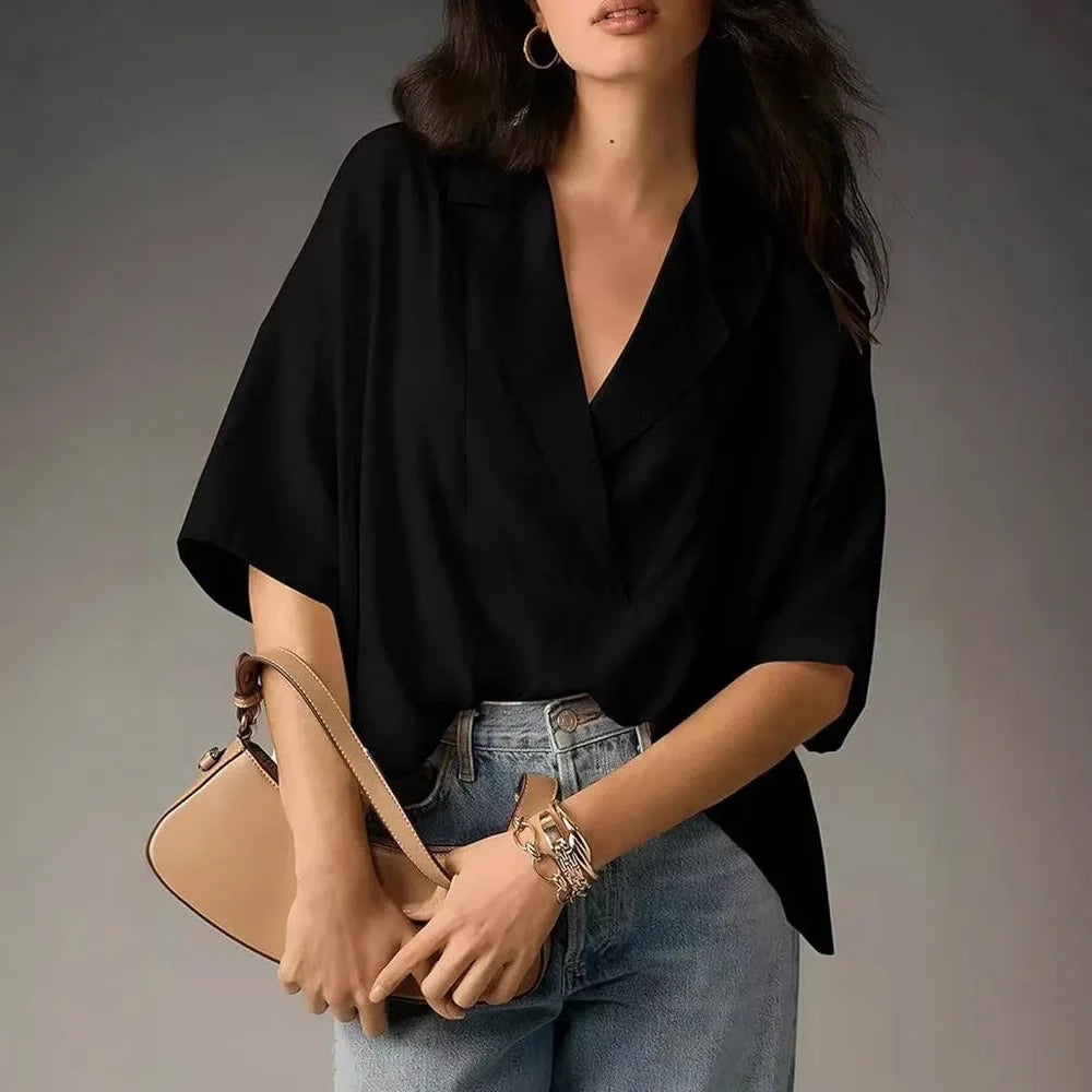 Bluse Damen Oversize Casual Leicht und Luftig