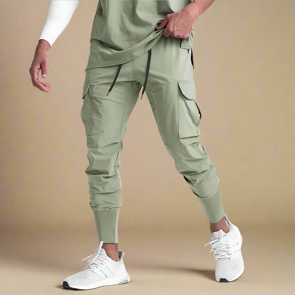 Cargohose Herren Slim Fit Sport Freizeit Schnell trocknend