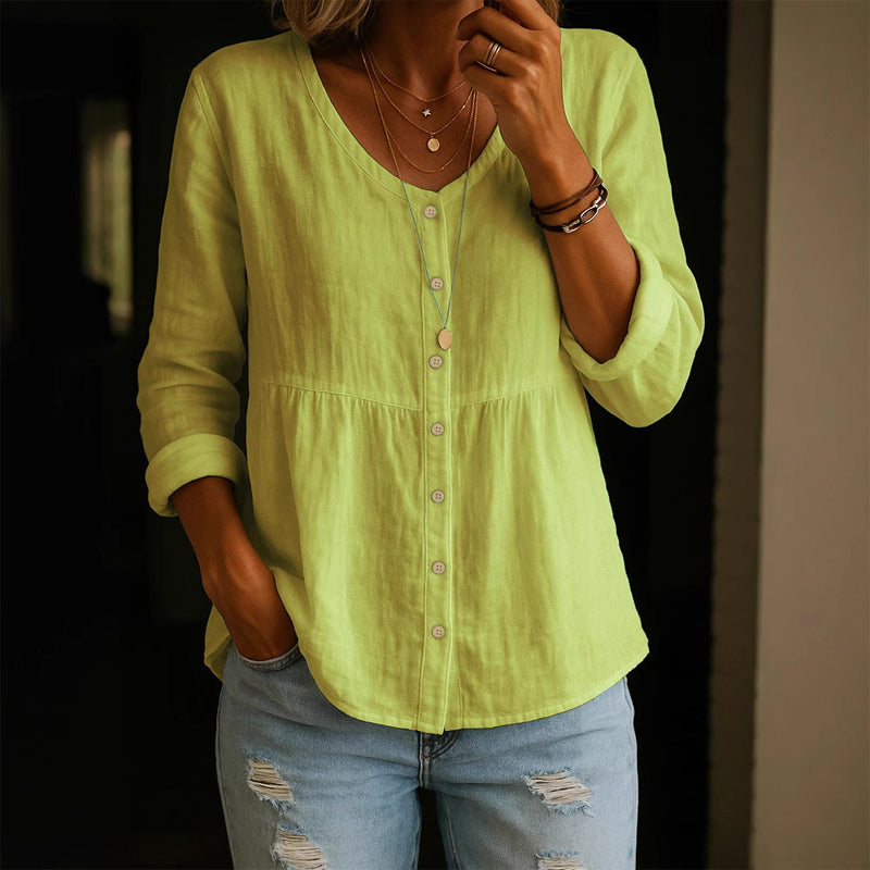 Damen V-Ausschnitt Shirt Regular Fit Freizeit Sommer