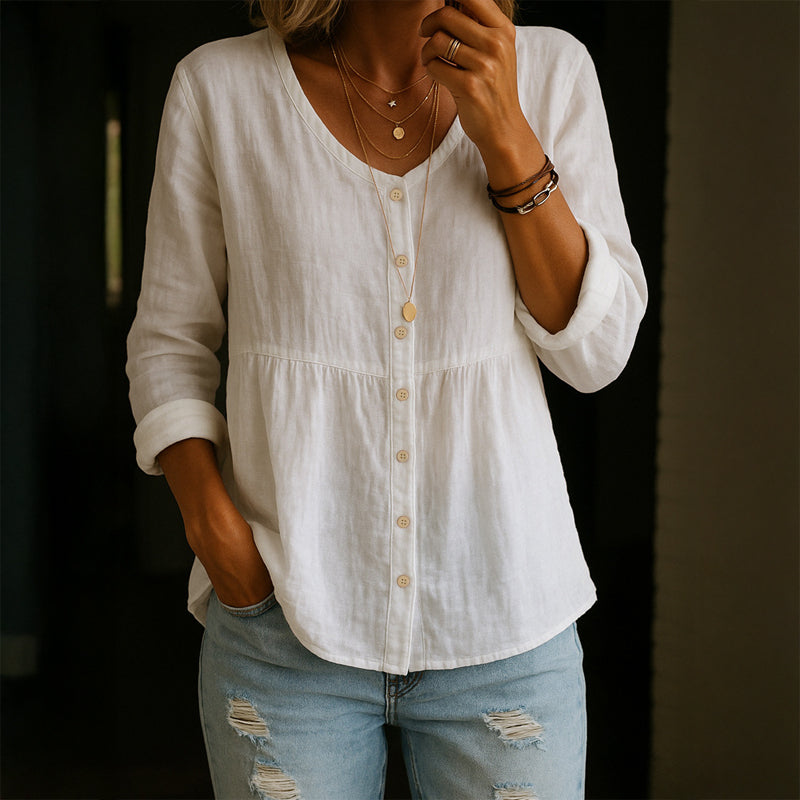 Damen V-Ausschnitt Shirt Regular Fit Freizeit Sommer