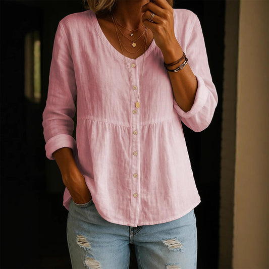 Damen V-Ausschnitt Shirt Regular Fit Freizeit Sommer