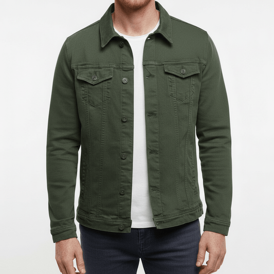 Taillierte Herren-Jeansjacke mit einzigartigem, handwerklichem Design 0