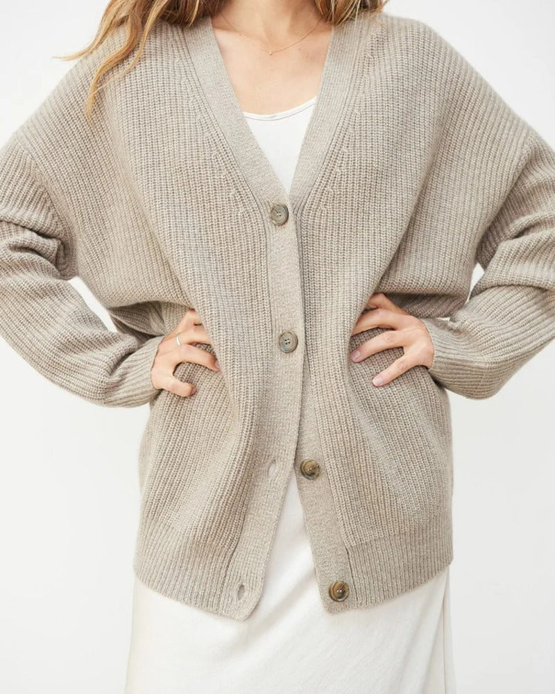 Damen Cocoon Cardigan im lockeren Schnitt